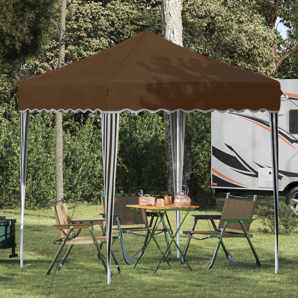 vidaXL Pop-up Party Tent Taupe 195 x 195 x 245 cm Oxford Fabric