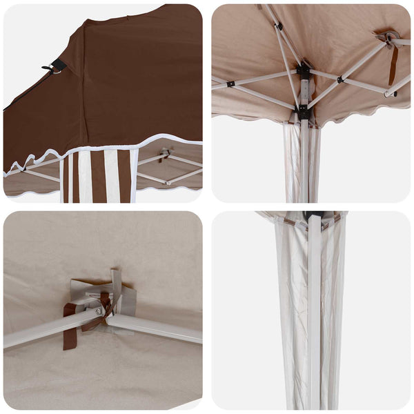vidaXL Pop-up Party Tent Brown 195 x 195 x 245 cm