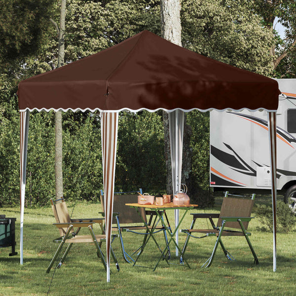 vidaXL Pop-up Party Tent Brown 195 x 195 x 245 cm