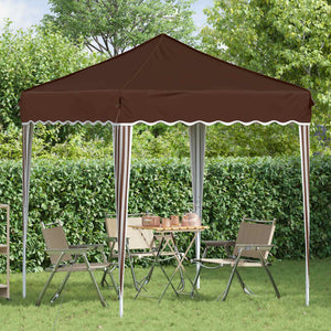vidaXL Pop-up Party Tent Brown 195 x 195 x 245 cm