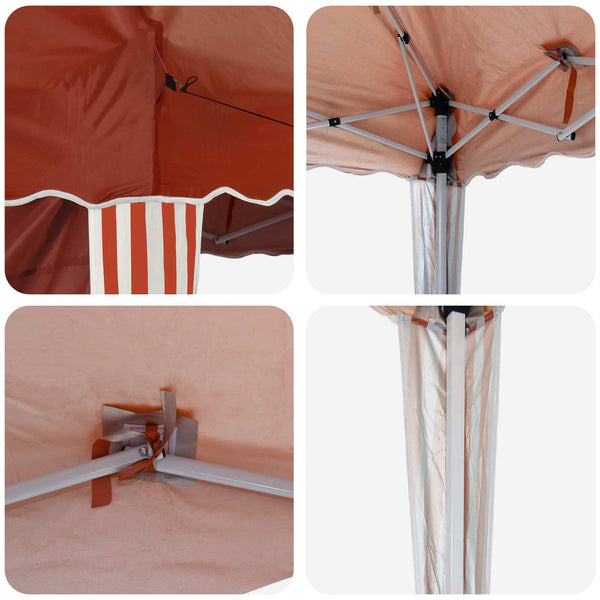 vidaXL Pop-Up Party Tent Terracotta 195 x 195 x 245 cm