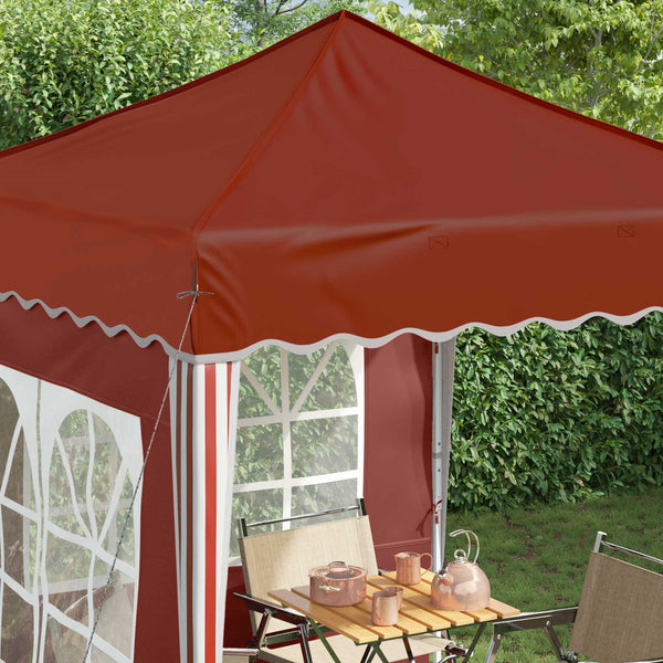 vidaXL Pop-Up Party Tent Terracotta 195 x 195 x 245 cm