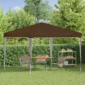vidaXL Pop-Up Party Tent Taupe 288 x 288 x 245 cm Oxford Fabric