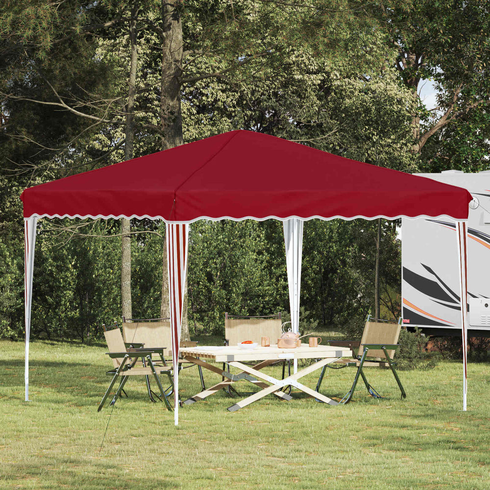vidaXL Pop-Up Party Tent Burgundy 288 x 288 x 245 cm Oxford Fabric