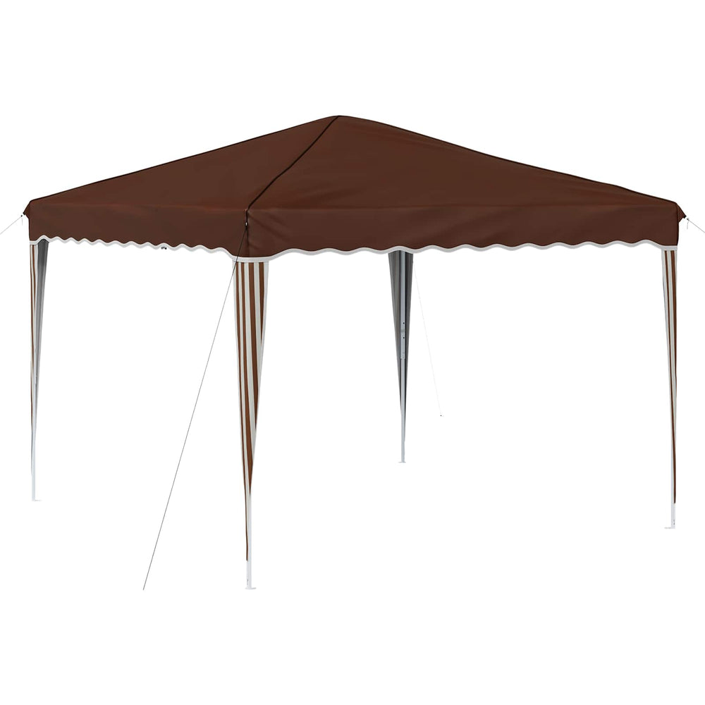 vidaXL Pop-Up Party Tent Brown 288 x 288 x 245 cm Oxford Fabric