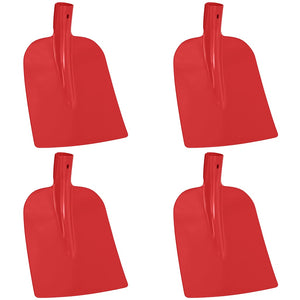 vidaXL Shovel Head 4 pcs Red 32 x 24.5 cm Powder-Coated Steel
