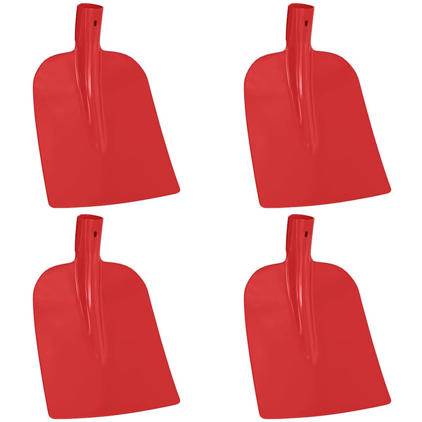 vidaXL Shovel Head 4 pcs Red 32 x 24.5 cm Powder-Coated Steel
