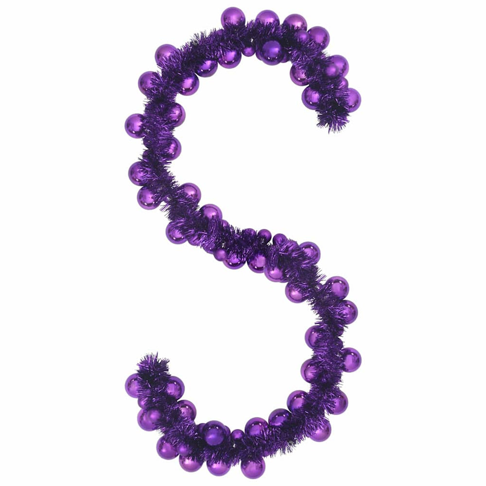 vidaXL Christmas Bauble Garland Purple 186 cm Polystyrene