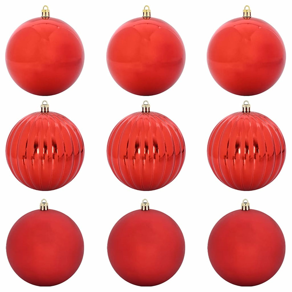 vidaXL Christmas Bauble Set XL 9 pcs Red Plastic