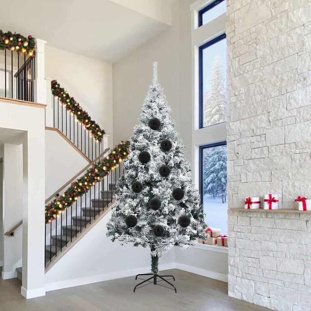 vidaXL Christmas Tree Bauble Set XXL 4 pcs Black Plastic