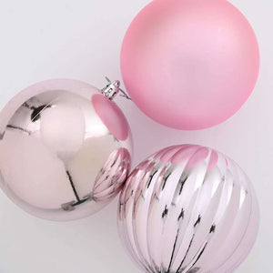 vidaXL Christmas Ball Set XL 15 pcs Pink Plastic