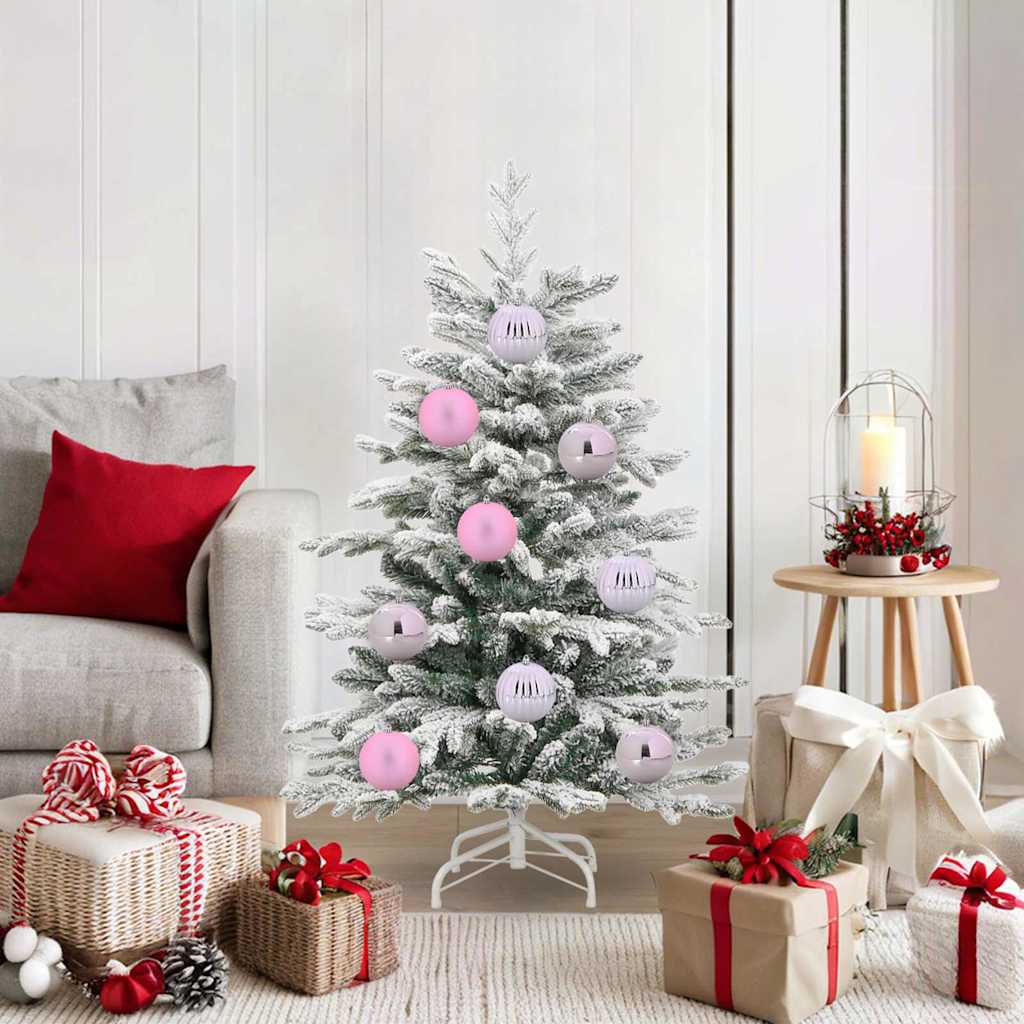 vidaXL Christmas Ball Set XL 15 pcs Pink Plastic