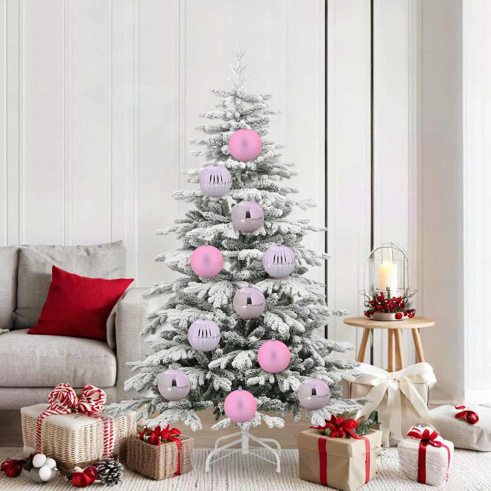 vidaXL Christmas Bauble Set XL 9 pcs Pink Plastic