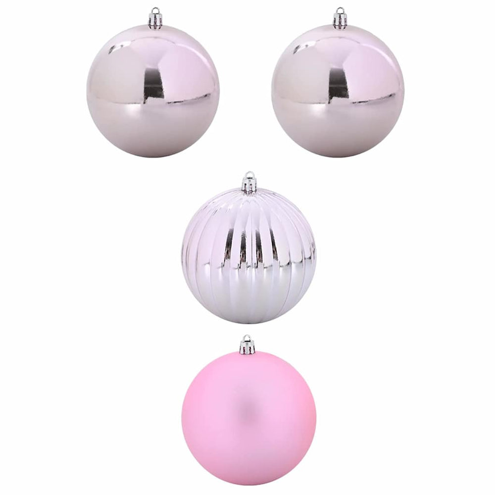vidaXL Christmas Bauble Set XXL 4 pcs Pink Plastic