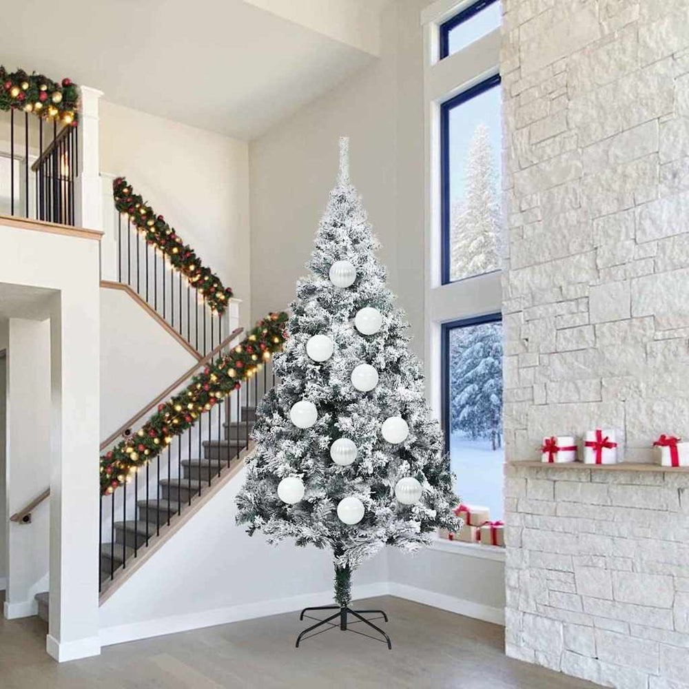 vidaXL Christmas Bauble Set XXL 4 pcs White Plastic