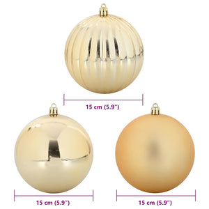 vidaXL Christmas Ball Set XL 9 pcs Gold Plastic