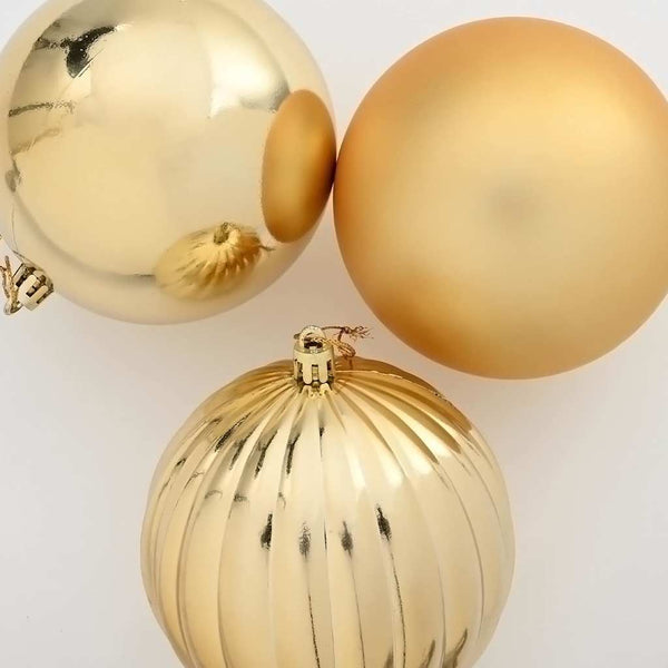 vidaXL Christmas Ball Set XXL 3 pcs Gold Plastic