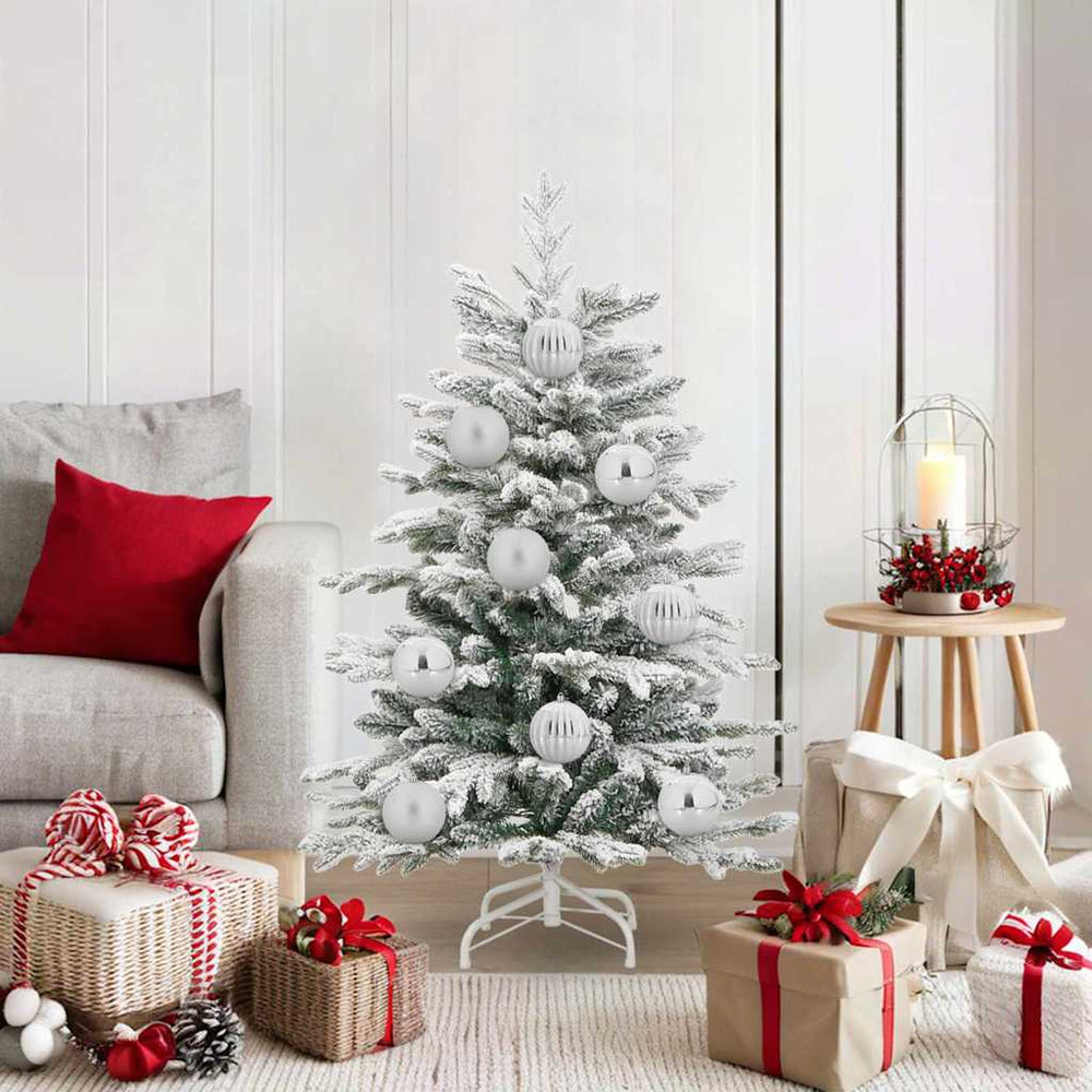 vidaXL Christmas Bauble Set XL 15 pcs Silver Plastic