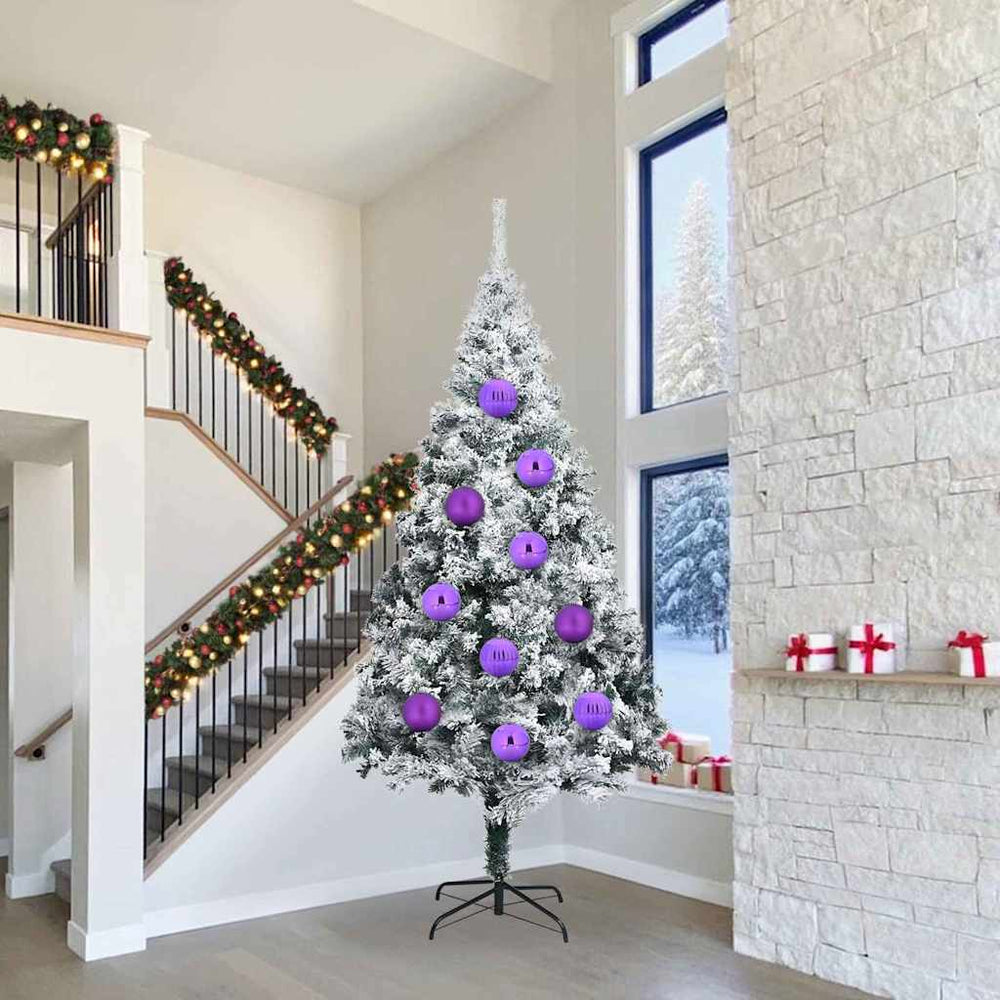 vidaXL Christmas Tree Ornaments Set XXL 4 pcs Purple Plastic