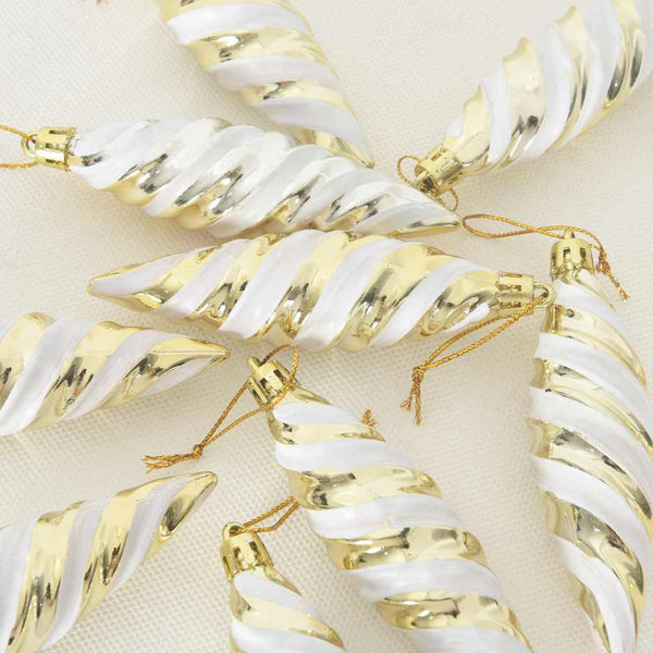 vidaXL Christmas Spiral Ball Ornament 40 pcs Gold Plastic