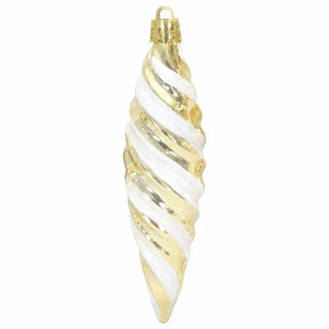 vidaXL Christmas Spiral Ball Ornament 40 pcs Gold Plastic