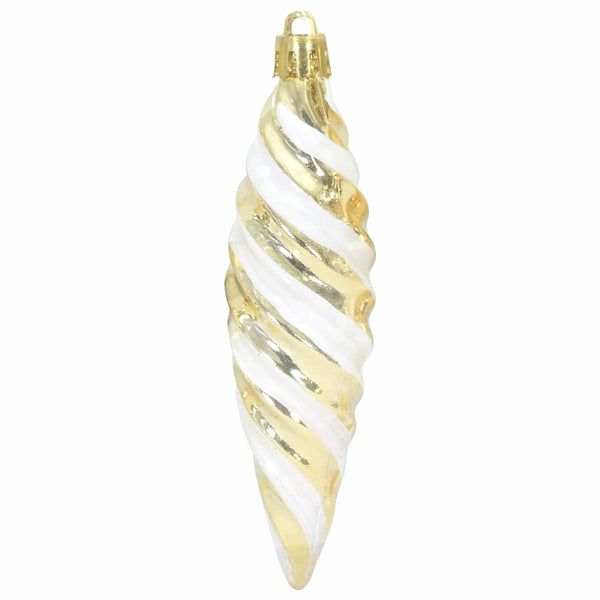 vidaXL Christmas Spiral Ball Ornament 40 pcs Gold Plastic
