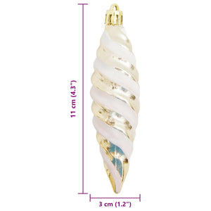 vidaXL Christmas Spiral Ball 40 pcs Champagne Plastic