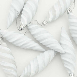 vidaXL Christmas Spiral Ball 40 pcs White Plastic