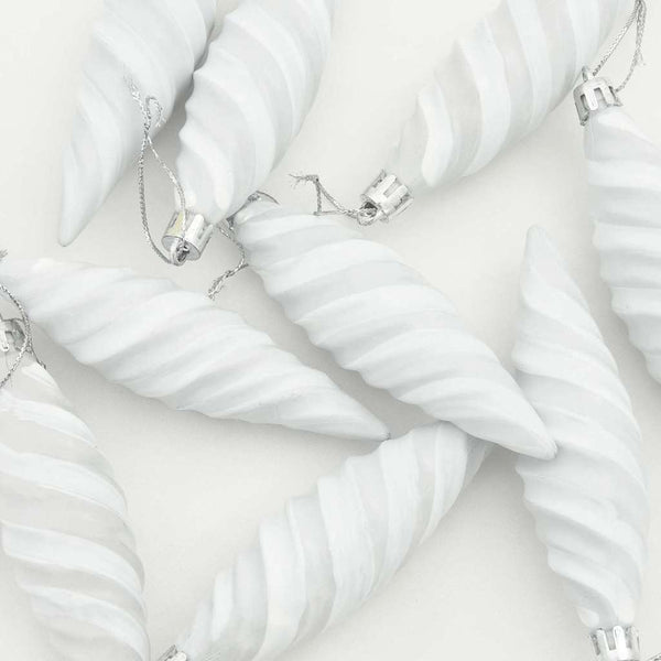 vidaXL Christmas Spiral Ball 40 pcs White Plastic