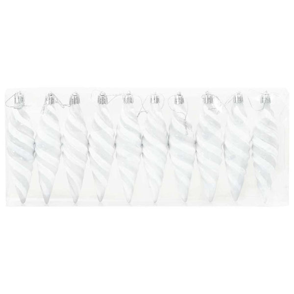 vidaXL Christmas Spiral Ball 40 pcs White Plastic