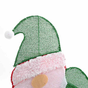 vidaXL Light-Up Santa Claus Warm White 70 x 62 cm Lame Fabric