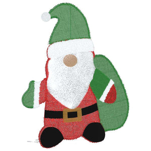 vidaXL Light-Up Santa Claus Warm White 70 x 62 cm Lame Fabric