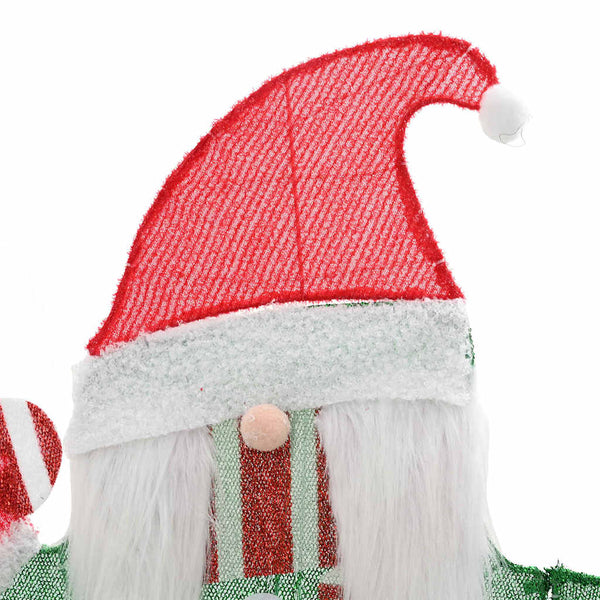 vidaXL Light-Up Gnome with 60 Warm White LEDs 71 x 64 cm Lame Fabric