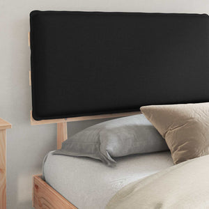 Bettgestell mit gepolstertem Kopfteil 200x200 cm Schwarz