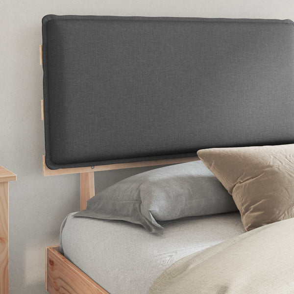 Bettgestell Dunkelgrau 180x200 cm mit Kopfteil