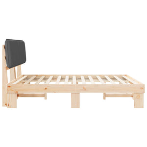 Bettgestell Dunkelgrau 180x200 cm mit Kopfteil