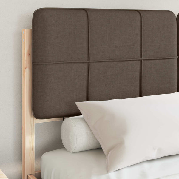 Bettgestell Taupe 140x200 cm mit Kopfteil