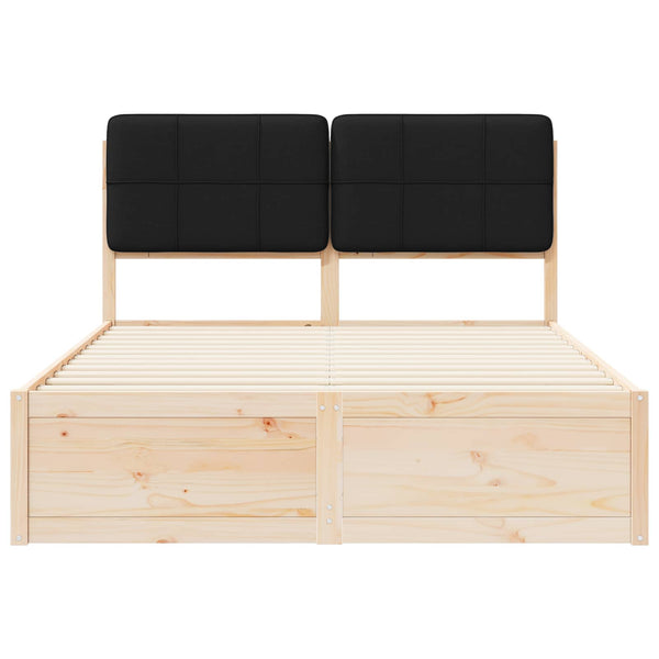Bettgestell 140x190 cm mit gepolstertem Kopfteil