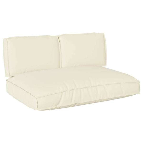 vidaXL Cushion Set 3 pcs Cream Oxford Fabric