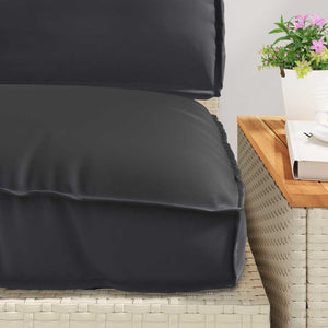 vidaXL Cushion Set 3 pcs Black Oxford Fabric