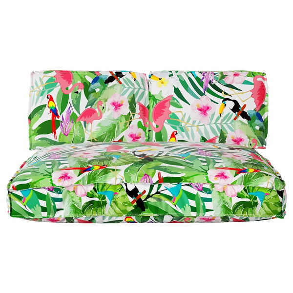 vidaXL Floral Cushion Set 3 pcs Multicolour Oxford Fabric
