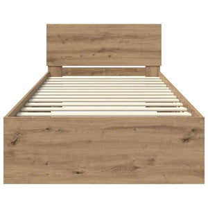 vidaXL Bed Frame Artisan Oak 100 x 200 cm Engineered Wood