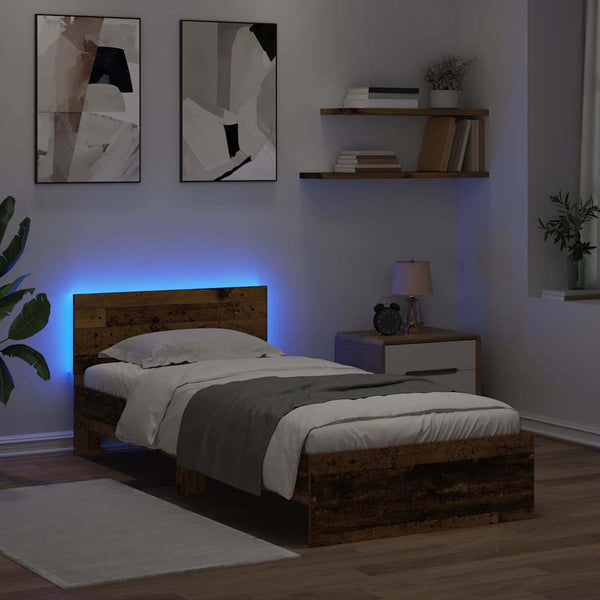 Bettrahmen Altholz 90x200 cm mit Kopfteil