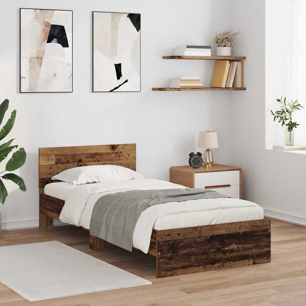 Bettrahmen Altholz 90x200 cm mit Kopfteil