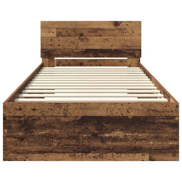 Bettrahmen Altholz 90x200 cm mit Kopfteil