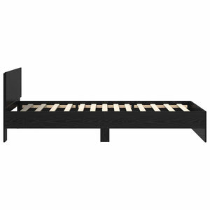 vidaXL Bed Frame Black Oak-Look 90 x 190 cm Engineered Wood