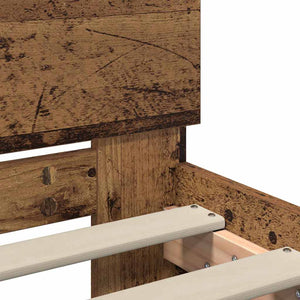 Bettrahmen Altholz 75x190 cm mit Kopfteil