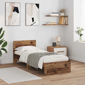 Bettrahmen Altholz 75x190 cm mit Kopfteil