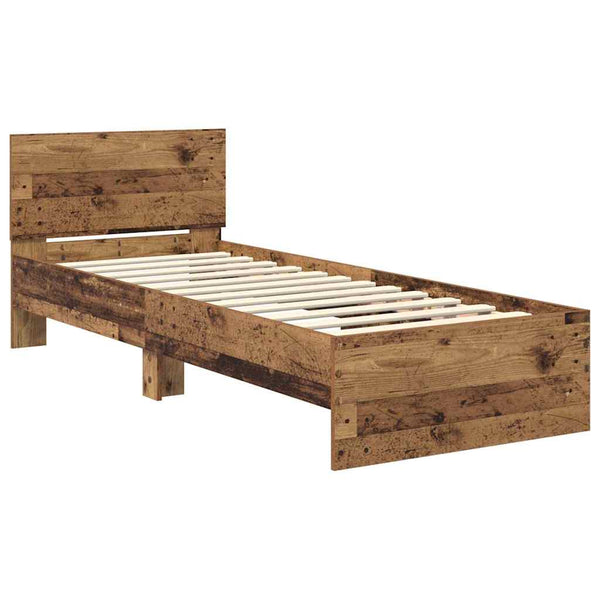 Bettrahmen Altholz 75x190 cm mit Kopfteil