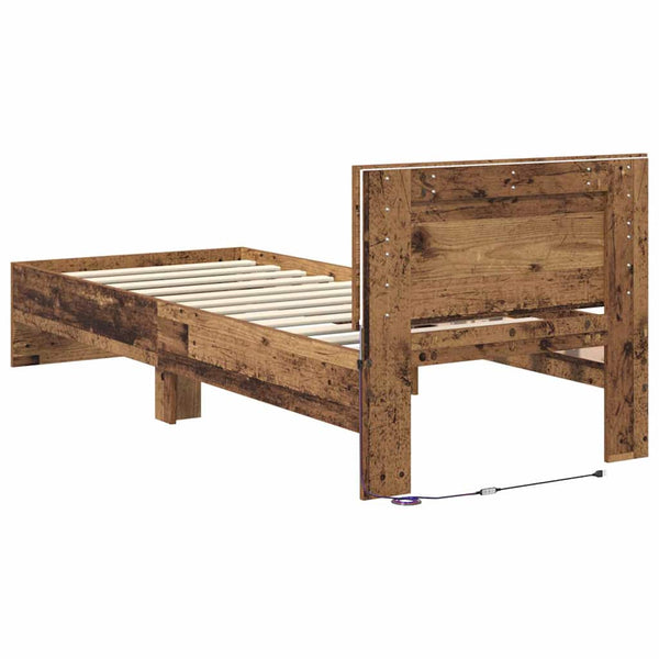 Bettrahmen Altholz 75x190 cm mit Kopfteil